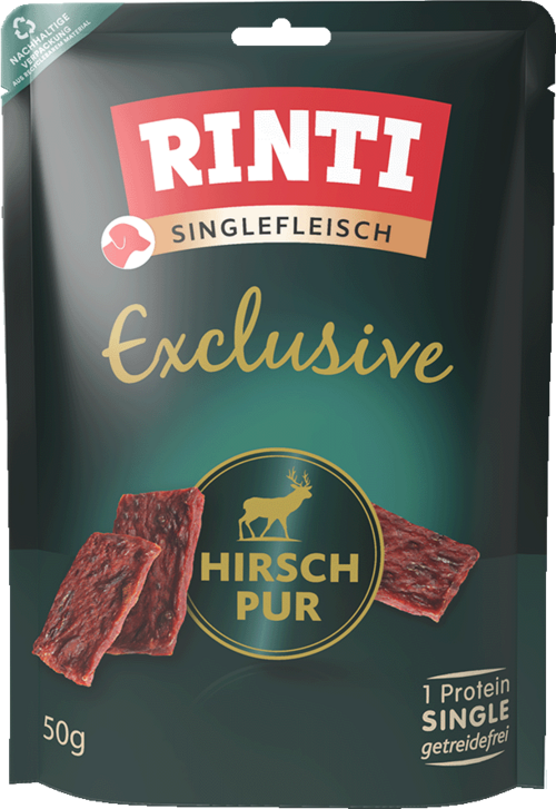 Rinti Singlefleisch Exclusive Hirsch pur 50g