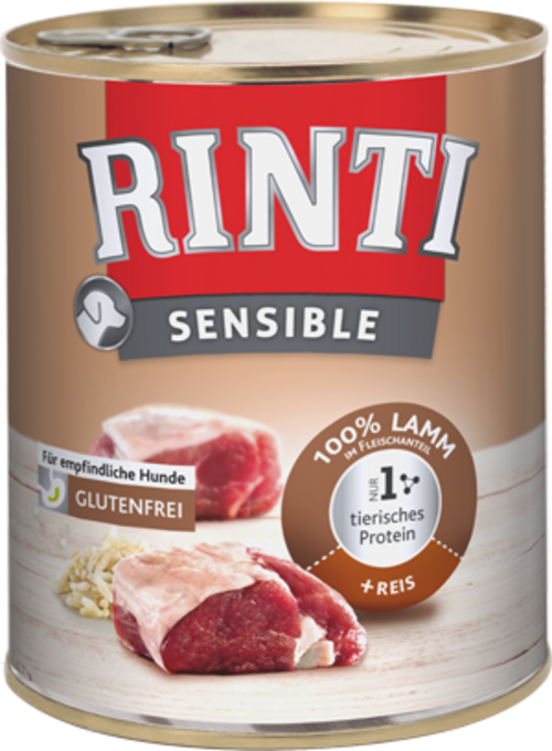 Rinti Sensible Lamm + Reis  800g