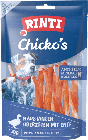 Rinti Chicko Kaustange mit Ente klein 150g