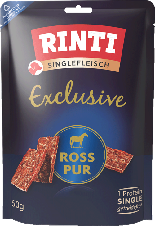 Rinti Singlefleisch Exclusive Ross pur 50g