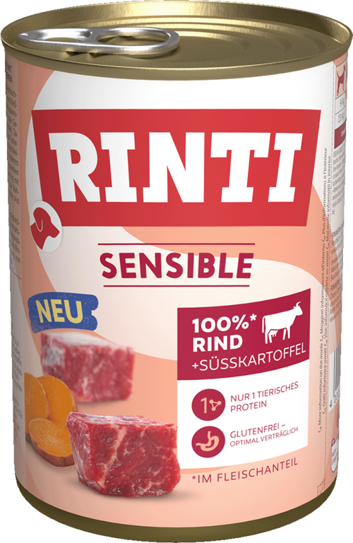 Rinti Sensible Rind + Süßkartoffel 400g
