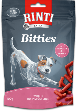 Rinti Bitties Huhn mit Karotten & Spinat 100g