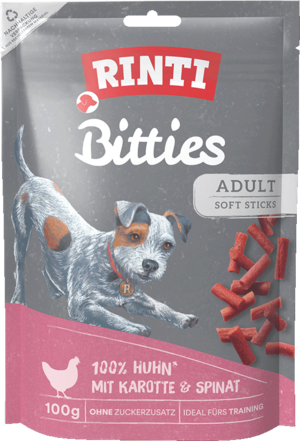 Rinti Bitties Huhn mit Karotten & Spinat 100g