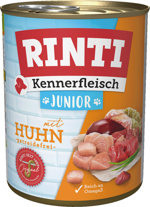 Rinti Kennerfleisch Junior + Huhn 800g