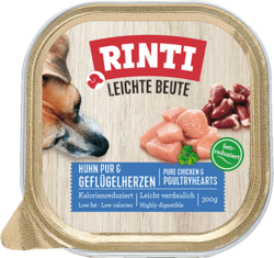Leichte Beute - Huhn Pur + Geflügelherzen - Schale - 300g