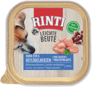Rinti Leichte Beute Huhn Pur + Geflügelherzen 300g