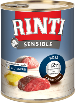Rinti Sensible Ross, Hühnerleber + Kartoffel 800g