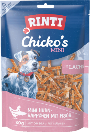 Rinti Chicko Mini Häppchen mit Lachs 80g