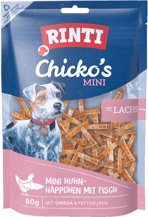 Rinti Chicko Mini Häppchen mit Lachs 80g