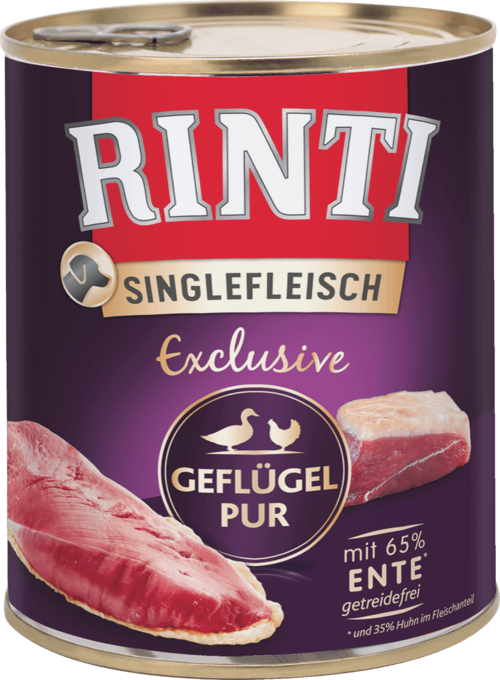 Rinti Singlefleisch Exclusive Geflügel Pur 800g