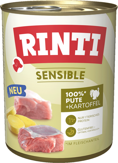 Rinti Sensible Pute + Kartoffel 800g