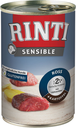Rinti Sensible Ross, Hühnerleber + Kartoffel 400g
