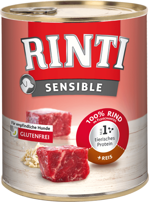 Rinti Sensible Rind + Reis  800g