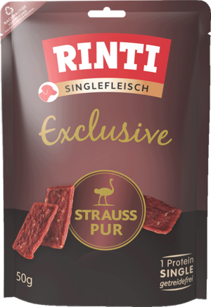 Rinti Singlefleisch Exclusive Strauß pur 50g
