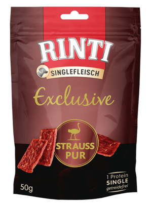 Rinti Singlefleisch Exclusive Strauß pur 50g