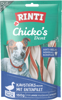 Chicko Dent - Ente - Gedrehte Kausticks Medium - Beutel - 150g