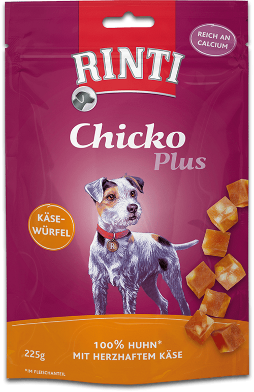 Rinti Chicko Plus Käsewürfel mit Huhn 225g