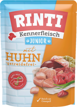 Kennerfleisch - Junior mit Huhn - Frischebeutel - 400g