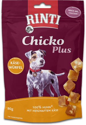 Rinti Chicko Plus Käsewürfel mit Huhn 80g