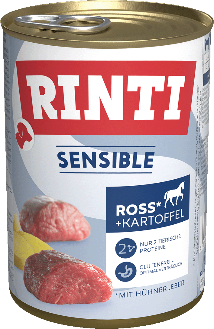 Rinti Sensible Ross, Hühnerleber + Kartoffel 400g