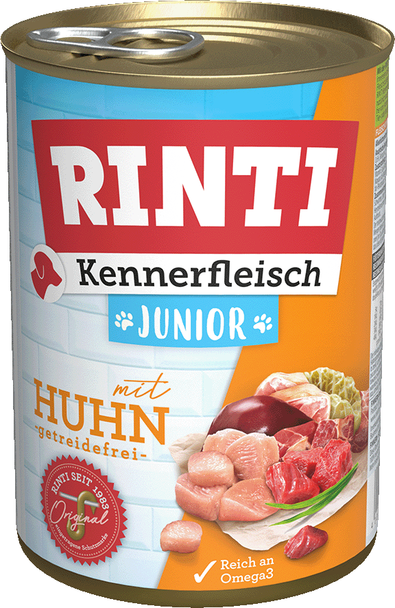 Kennerfleisch Junior - mit Huhn Dose 400g
